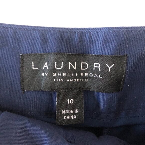 4/$25 Laundry by Shelli Segal Blue Cropped Dress Pants - Picture 3 of 8